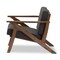 Baxton Studio Cayla Grey and "Walnut" Wood Living Room 1-Seater Lounge Chair 126-6885 - alternate 5